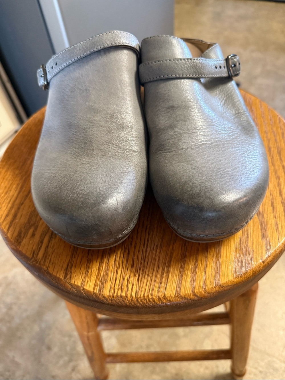 Dansko Women’s Slip-On Leather Clog in Gray - Picture 2 of 9